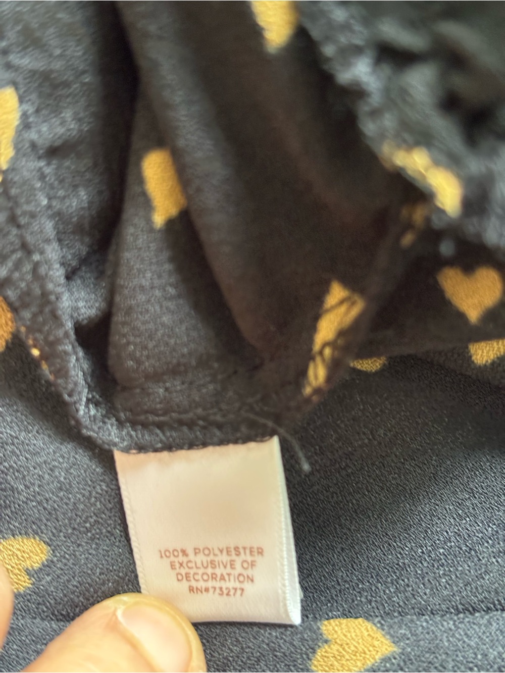 NWT Lauren Conrad Black Dress w/Gold Heart Print Tie-Waist Midi Dress, Size 2X - Picture 12 of 13